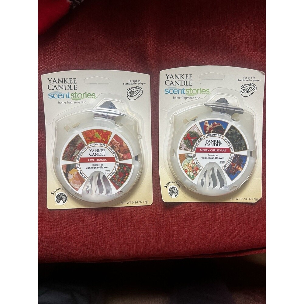 NEW Yankee Candle  GIVE THANKS/MERRY CHRISTMAS Scent Stories Holiday Bundle NOB